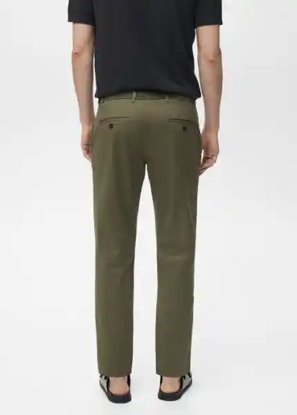 Pantalón Prato Khaki Talla 38 Hombre Mango
