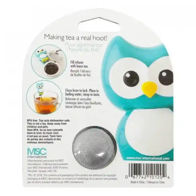 Joie-Hoot Infusor para Té Color Azul y Plateado