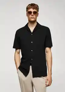 Camiseta Polo Bonheur Negro Talla S Hombre Mango