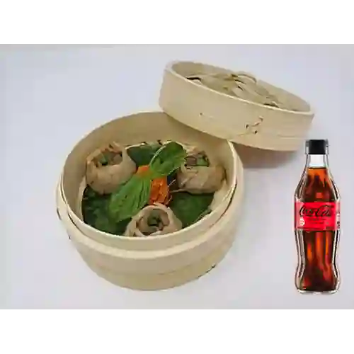 Combo Shu Mai Gyoza China + Coca Cola Sin Azúcar 300ML