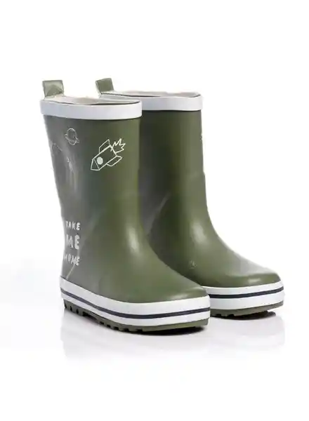 Botas Para Niño Caucho Verde Talla 29 People