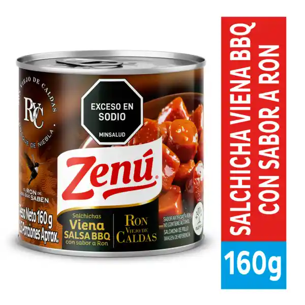 Zenú Salchicha Viena Ron 180 g