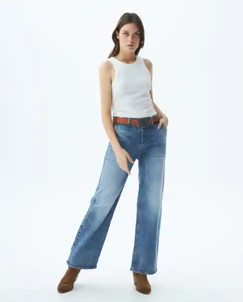 Camiseta Essential Ribbed Femenino Blanco 0 Claro XS Chevignon