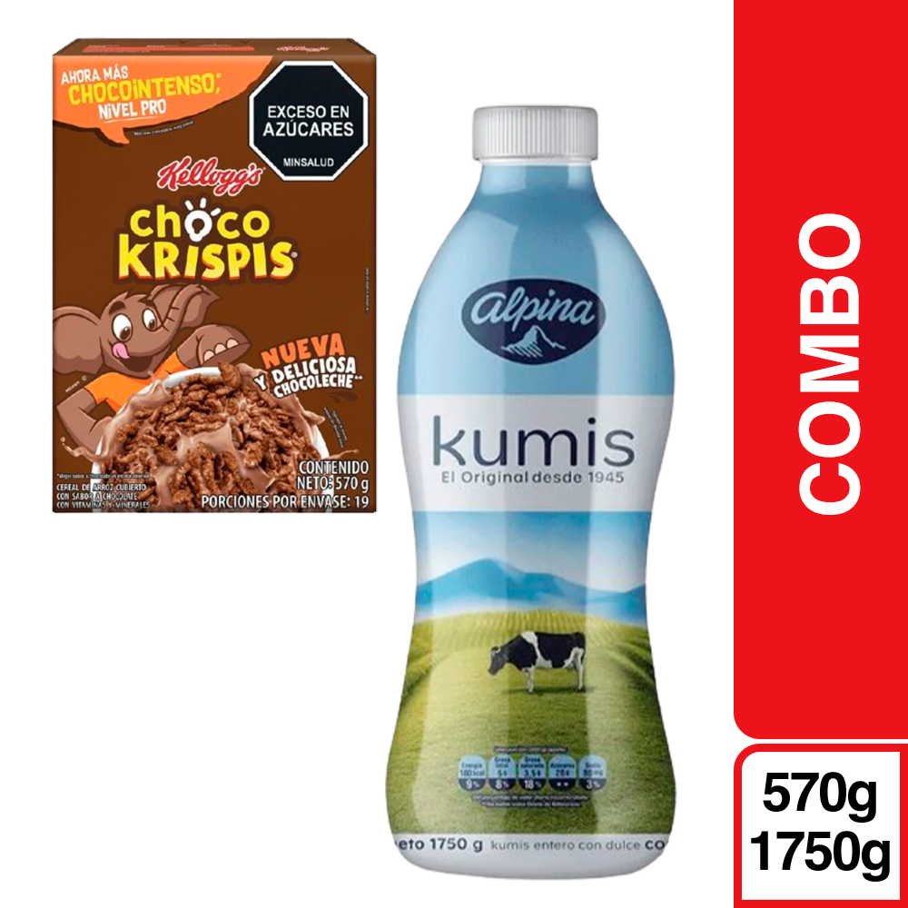 Combo Alpina Kumis Bebida + Kelloggs Cereal Choco