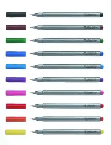 Micropunta Faber-castell Grip Finepen 0.4mm X 10 Unidades