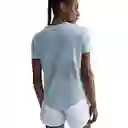 Nike Camiseta Para Correr W Miler Top Manga Corta Mujer Azul L