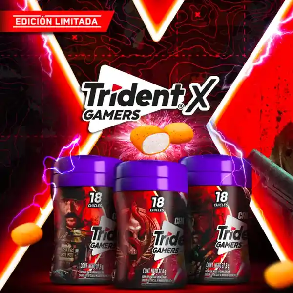 Trident Goma de Mascar Call Of Duty  Sin Azúcar