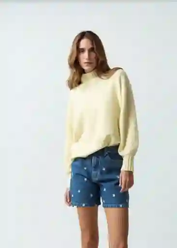 Suéter Tejido Mujer Amarillo Transparente Claro M Naf Naf