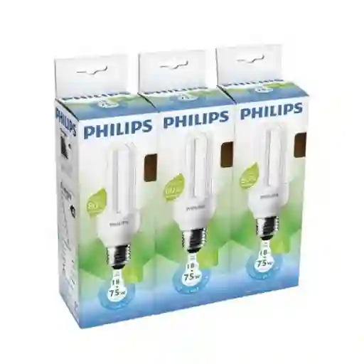 Philips Home 3 Bombillos Ahorradores Luz Fría 18W 00061