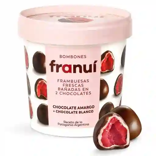 Franui Frambuesas Bañadas en Chocolate Blanco y Amargo