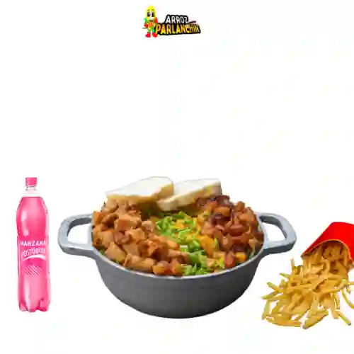 Arroz Paisa (2 Personas) + Papas+litro