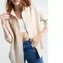  Camisa Sand Mujer Crudo Marfil Claro Talla L Naf-Naf 