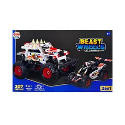 Play And Joy Set de Bloques Beast Wheels Blanco