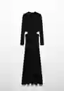 Vestido Night Negro Talla XL Mujer Mango