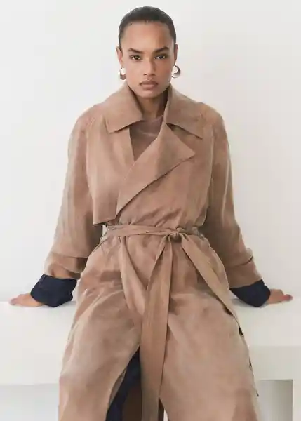 Abrigo Trench Oxid Cobre Talla S Mujer Mango
