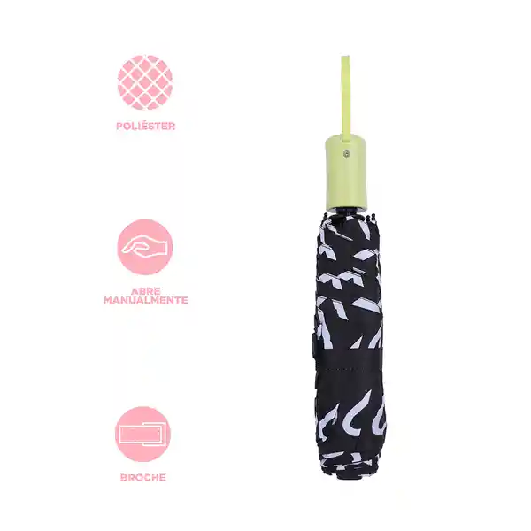 Sombrilla Estampado Corazones Serie Black & White Miniso