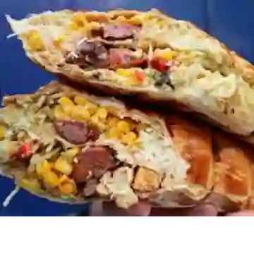 Perro a la Plancha con Todo + Papas