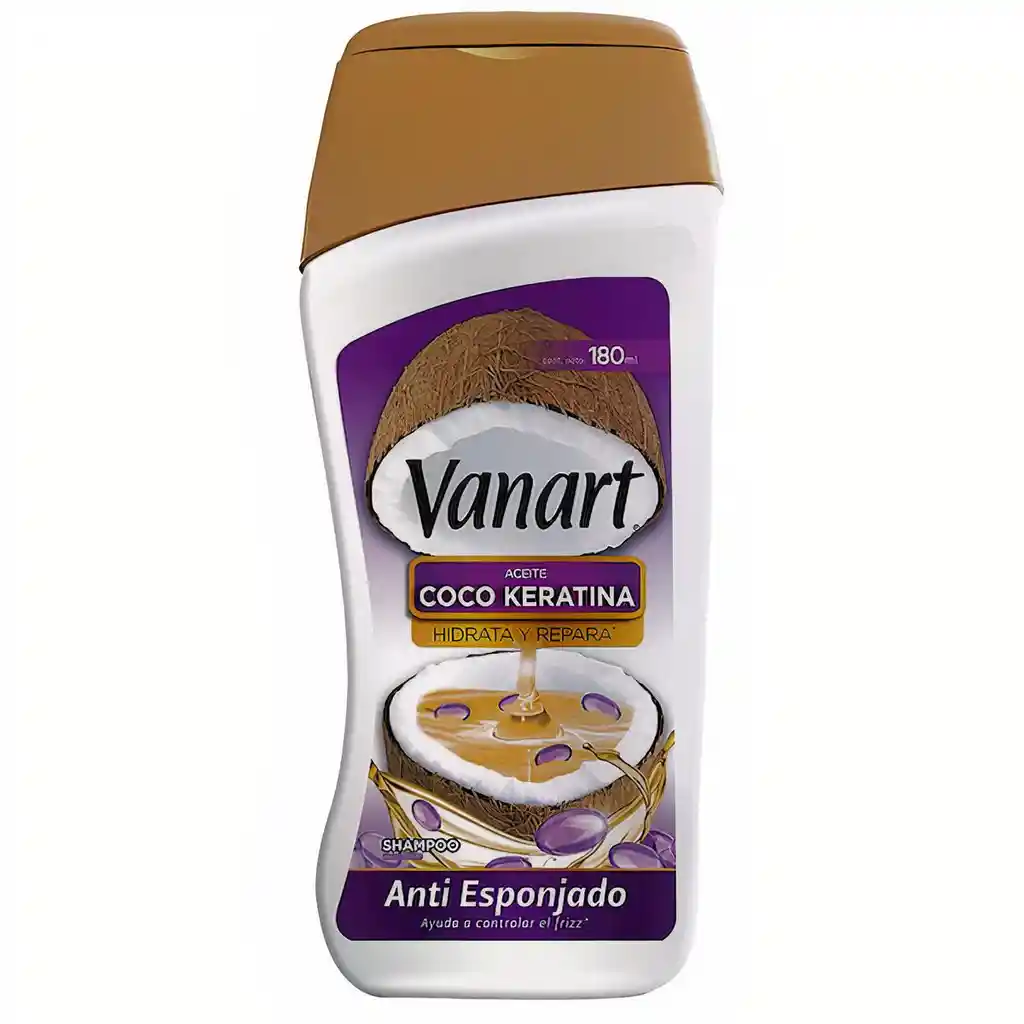 Vanart Shampoo con Aceite Coco Keratina Hidrata y Repara