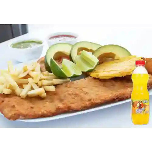 Combo Chuleta Valluna Grande + Hit Naranja Piña 500 ml