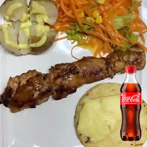 Combo Chuzo de Pollo c/ Tocineta +Cocacola Orig 400ml