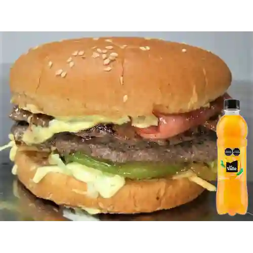 Combo Hamburguesa Doble + Del Valle Mango 500 ml