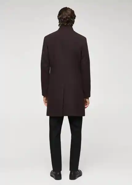 Abrigo Funnel-I Chocolate Talla S Hombre Mango