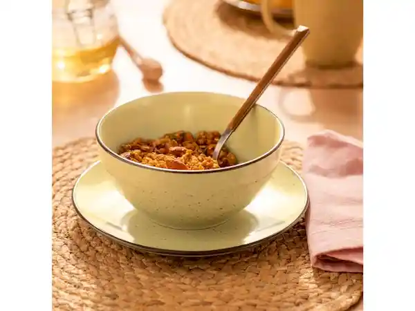 Bowl Para Cereal Rústico Amarillo Casaideas