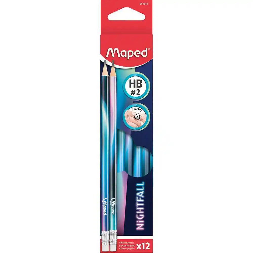 Maped Set Lápiz Grafito HB # 2 240126005