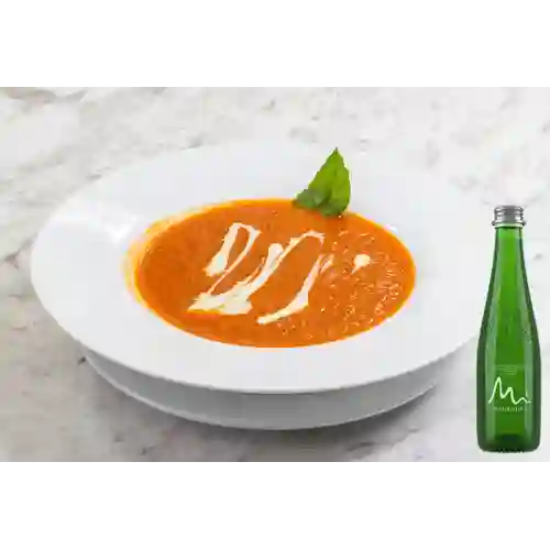 Combo Sopa de Tomate Asado + Manantial Con Gas 300ML