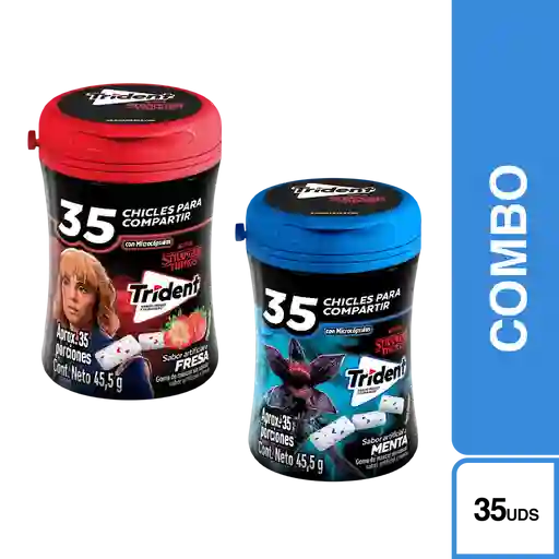 Combo Trident 35s Botella Menta + Trident 35s Botella Fresa