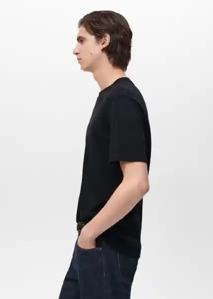 Camiseta Kimi Negro Talla L Hombre Mango