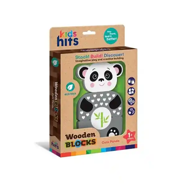 Toy Logic Juego Bloque de Madera Panda