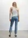 Pantalón Jean Bootmum Tejano Medio Talla 38 Mujer Mango