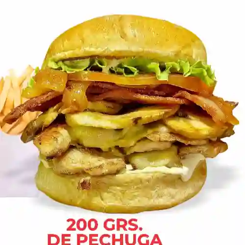 Combo Hamburguesa Fusión con Pollo