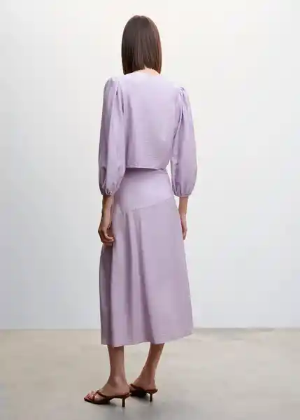 Falda Mufflin-H Violeta Talla L Mujer Mango