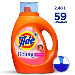 Detergente Líquido Tide April Fresh Ropa Blanca de Color 2.48 L