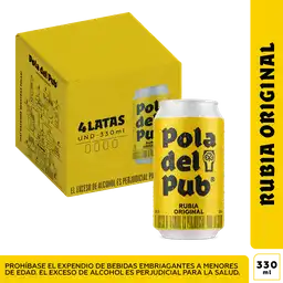 Pola del Pub 4-pack cerveza Rubia Original 330 Ml