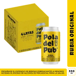 Pola del Pub 4-pack cerveza Rubia Original 330 Ml