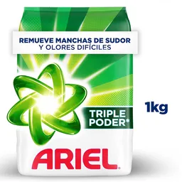 Detergente en Polvo Ariel Triple Poder de 1kg Jabon para Ropa