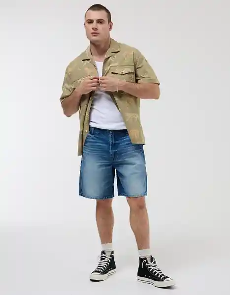 Camisa Hombre Verde Talla Medium American Eagle 21546288
