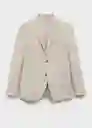 Blazer Americana Delave Crudo Talla 50 Hombre Mango