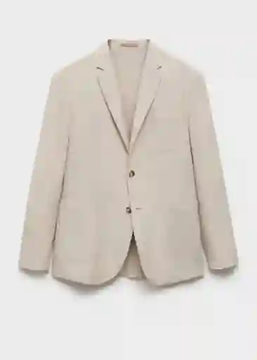 Blazer Americana Delave Crudo Talla 50 Hombre Mango