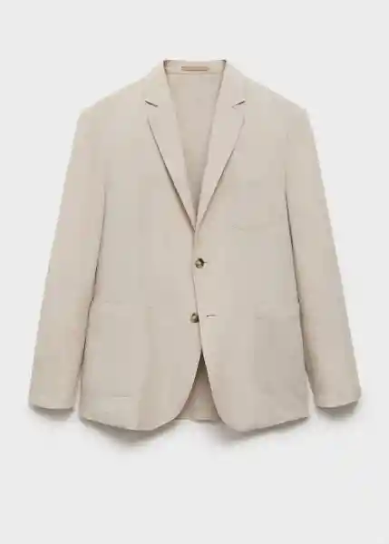 Blazer Americana Delave Crudo Talla 50 Hombre Mango