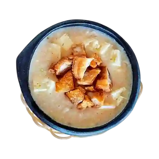 Mote de queso con chicharrón