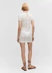 Vestido Sami Off White Talla M Mujer Mango