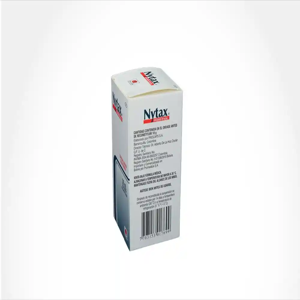 Nytax Nitazoxanida Suspensión Oral Reconstituida (100 mg)
