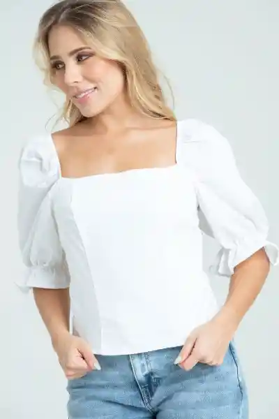Blusa Mashmallow Color Blanco Talla S Ragged