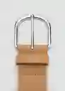 Cinturón Mirror Beige Talla M Mujer Mango