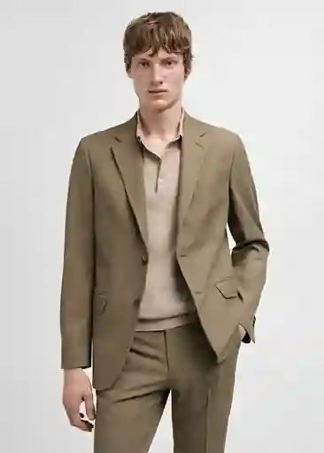 Blazer Americana Milan Verde Talla 50 Hombre Mango