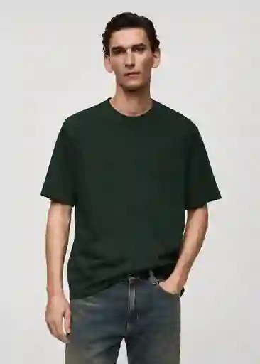 Camiseta Anouk Turquesa Talla M Hombre Mango